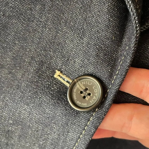 NEW NILI LOTAN Denim blazer size 8 New women’s luxury - Picture 10 of 12